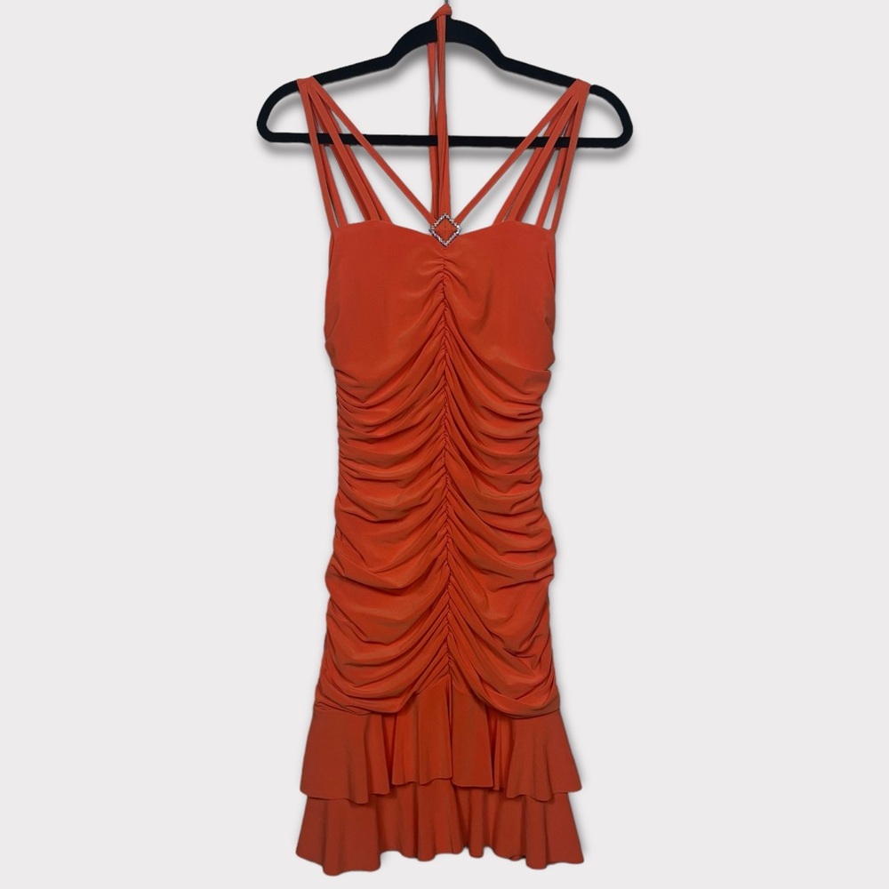 Scott McClintock Halter Ruched Bodycon Mini Dress Size 8 Y2K‎ 90s Formal Party